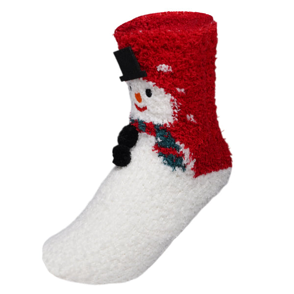Christmas Fuzzy 3D Snowman Bottons